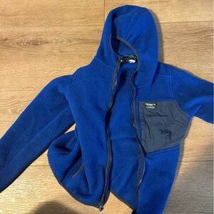 Royal Blue Fleece Hooded Jacket